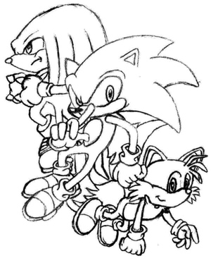 Colorindo Knuckles e Amigos