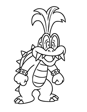 Página para Colorir Imprimível do Iggy Koopa