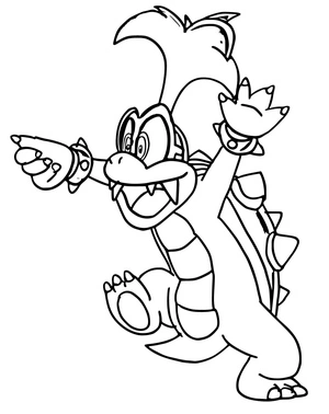 Página para Colorir Página para Colorir do Iggy Koopa para Imprimir
