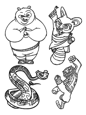 Personagens do desenho Kung Fu Panda