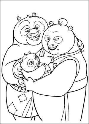Página para Colorir Família do Po