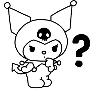 Página para Colorir Kuromi Aventureira