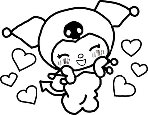 Página para Colorir Kuromi Encantadora