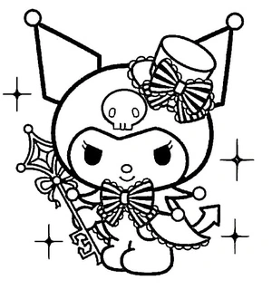 Página para Colorir Encantando Kuromi