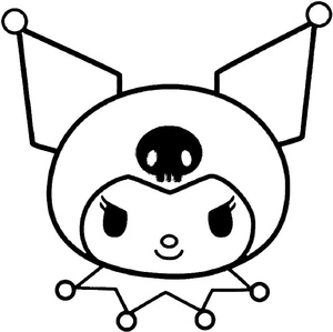 Página para Colorir Rosto da Kuromi