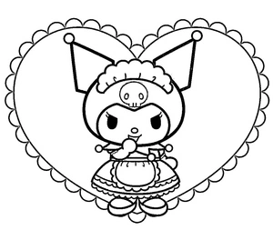 Página para Colorir Página para Colorir Kuromi Grátis para Imprimir