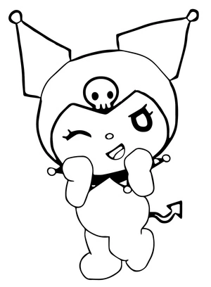 Página para Colorir Linda Kuromi