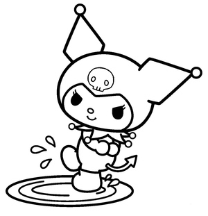 Página para Colorir Kuromi - Impressão Grátis