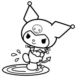Página para Colorir Página para Colorir Kuromi - Impressão Grátis