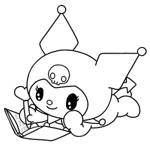 Página para Colorir Kuromi Fofa