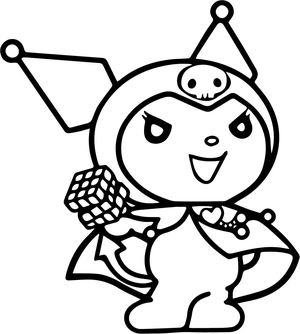 Página para Colorir Kuromi a Brincalhona
