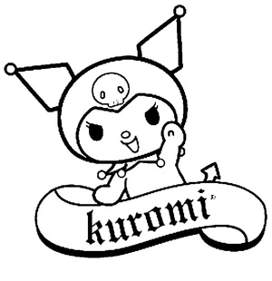 Página para Colorir Página para Colorir Kuromi para Imprimir