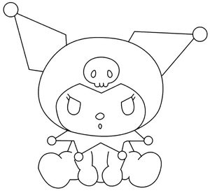 Página para Colorir Kuromi Simples