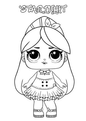 Página para Colorir Boneca Fofa LOL Surprise