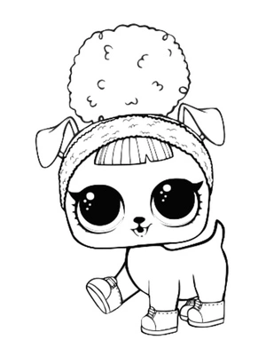 Página para Colorir Hoops D.O.G.G. dos LOL Surprise Pets