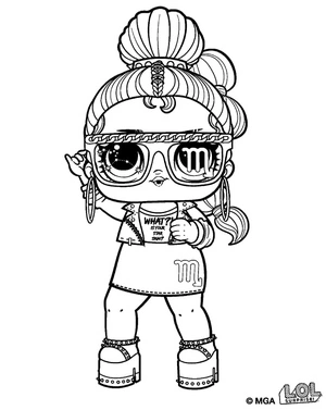 Página para Colorir Boneca Sting Girl LOL Surprise