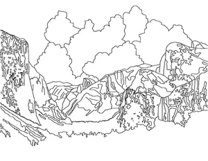 Página para Colorir Página para colorir do Lago Tenaya