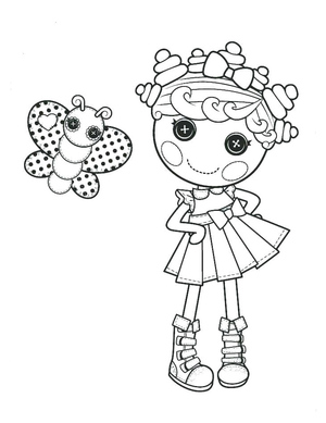 Página para Colorir Lalaloopsy para Imprimir para Crianças
