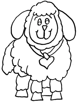Página para Colorir Lamb para Imprimir