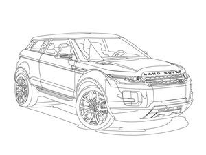 Página para Colorir Aventura Land Rover
