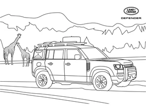 Página para Colorir Página para Colorir Land Rover
