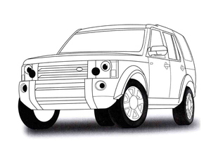 Estampa Colorida Land Rover