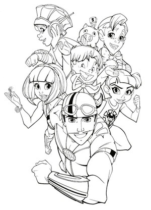 Página para Colorir Personagens de Lazy Town