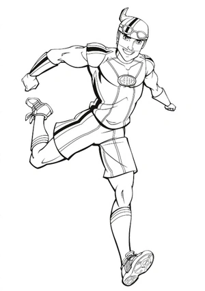 Página para Colorir Sportacus em Lazy Town