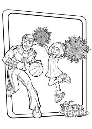 Sporty e Stephanie em Lazy Town