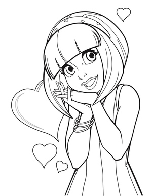 Stephanie de Lazy Town - Página de Colorir Adorável