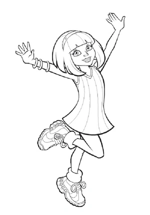 Página para Colorir Stephanie do programa Lazy Town