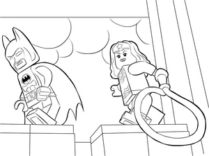 Batman e Mulher-Maravilha de Lego