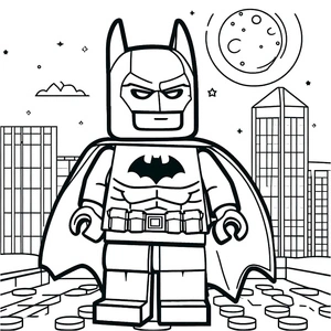 Página para Colorir Batman Construindo no Escuro