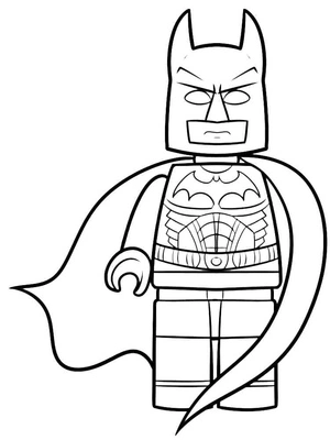 Página para Colorir Página para Colorir Grátis do Lego Batman