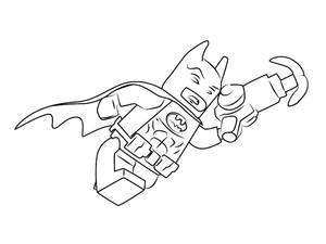 Página para Colorir do Lego Batman para Imprimir Grátis