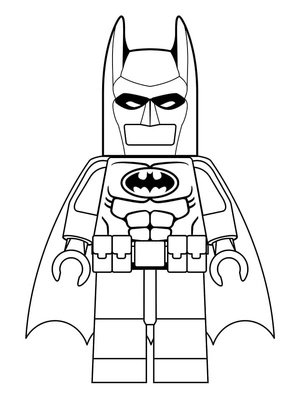 Página para Colorir Lego Batman da DC Comics