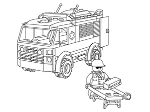 Ambulância Lego City, médio Lego City coloring page, free printable