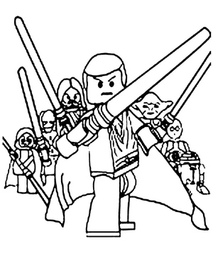 Página para Colorir Página para Colorir de Lego Star Wars