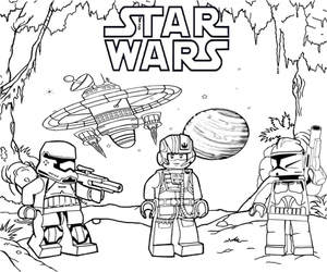 Página para Colorir Grátis de Lego Star Wars