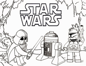 Página para Colorir Lego Star Wars Grátis