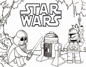Página para Colorir Página para Colorir Lego Star Wars Grátis