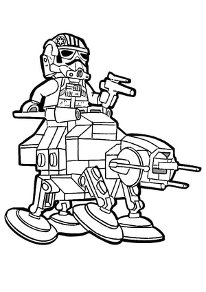 Página para Colorir Imagem de Lego Star Wars