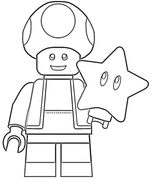 Página para Colorir Lego Sapo, por favor não chame de Sapo de Brinquedo.