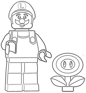 Página para Colorir Luigi do Lego
