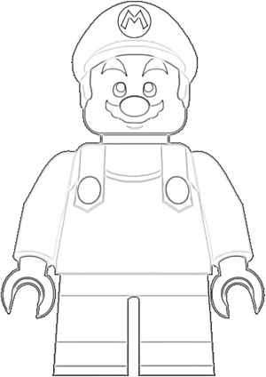 Página para Colorir Página para Colorir de Lego Super Mario para Imprimir