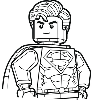 Página para Colorir Lego Superman