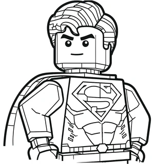 Página para Colorir Página para Colorir Lego Superman