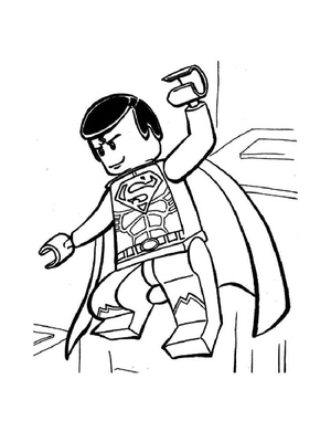 Superman voando com asas de Lego