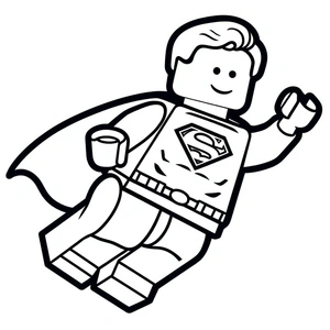 Página para Colorir Superman do LEGO DC