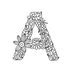 Página para Colorir Página para Colorir da Letra A para Crianças